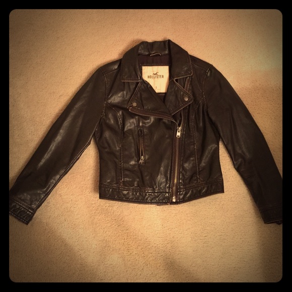 Hollister faux leather jacket