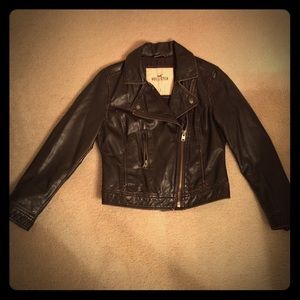 Hollister faux leather jacket