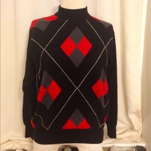 Adorable Retro Argyle Sweater