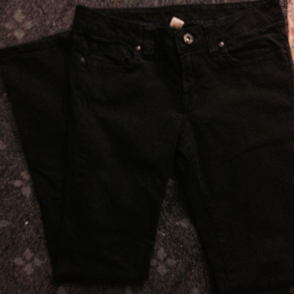 Black denim skinny jeans