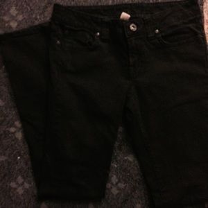 Black denim skinny jeans