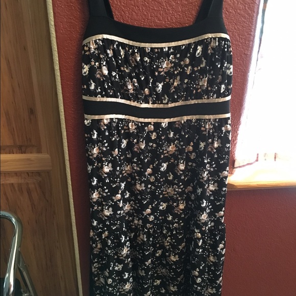 Black floral dress