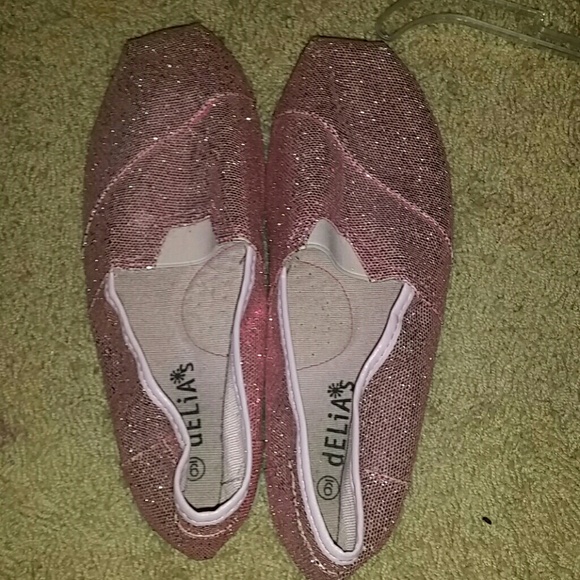 Pink glittery shoes