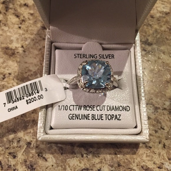 Blue topaz ring