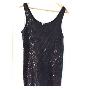 Black sparkling tank top