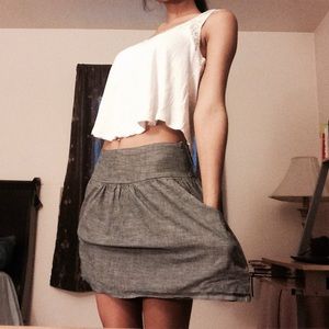 Gray high waisted skirt