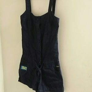 Navy Romper