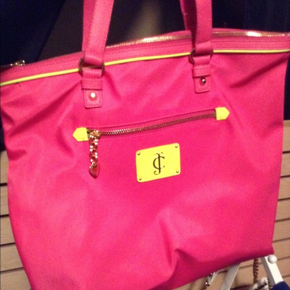 Pink nylon tote
