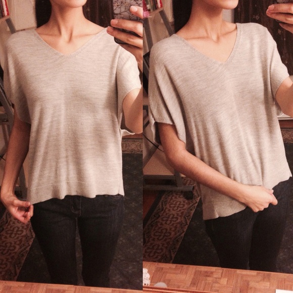 Gray loose top