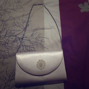light pink vintage clutch
