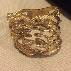 Rachel Zoe gold leaf bracelet