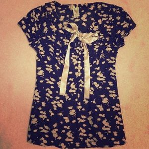 Black and Tan printed top