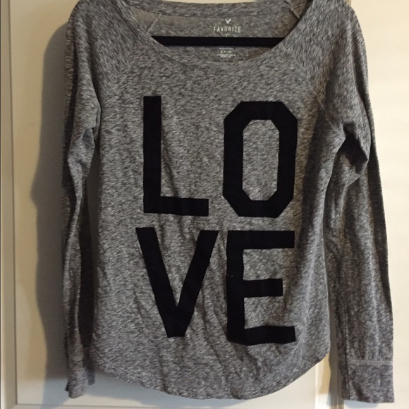 Grey American Eagle Long Sleeve
