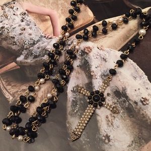 F21 Long Cross Necklace