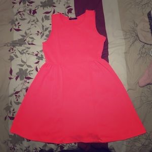 coral pink short dress