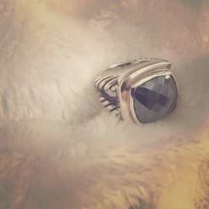 Authentic DAVID YURMAN Albion 14mm Hematite ring!