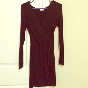 Long sleeve wrap dress