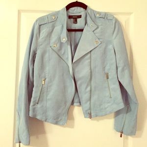 Suede Light Blue Jacket