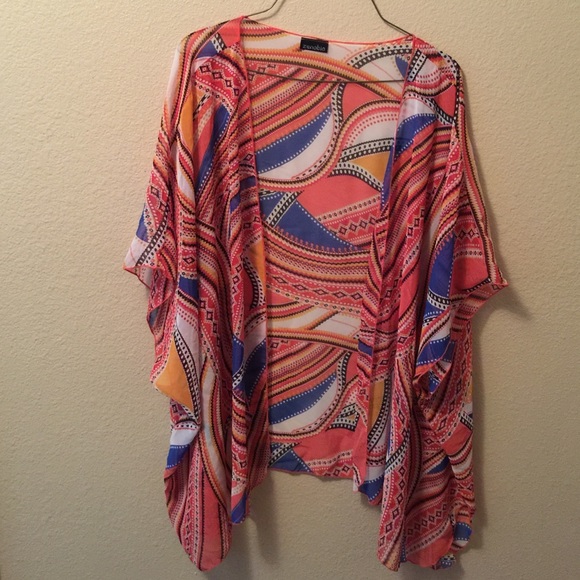 Multicolored kimono