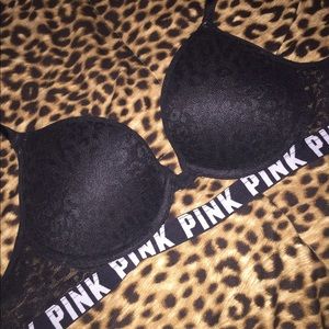 PINK cheetah/leopard bra