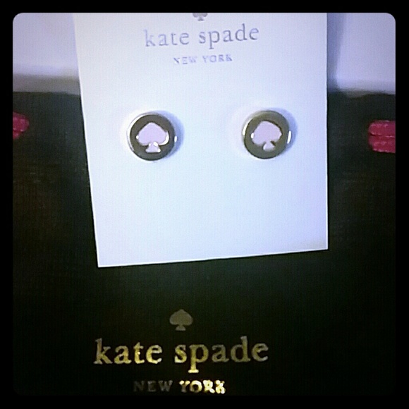 kate spade Jewelry - Kate Spade Posy Pink Spade Earrings