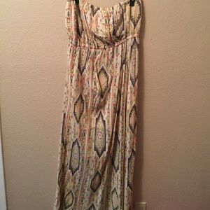 Strapless maxi dress