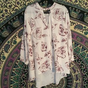 Keyhole floral shift dress