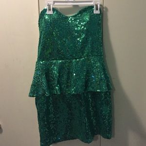 Mermaid emerald dress