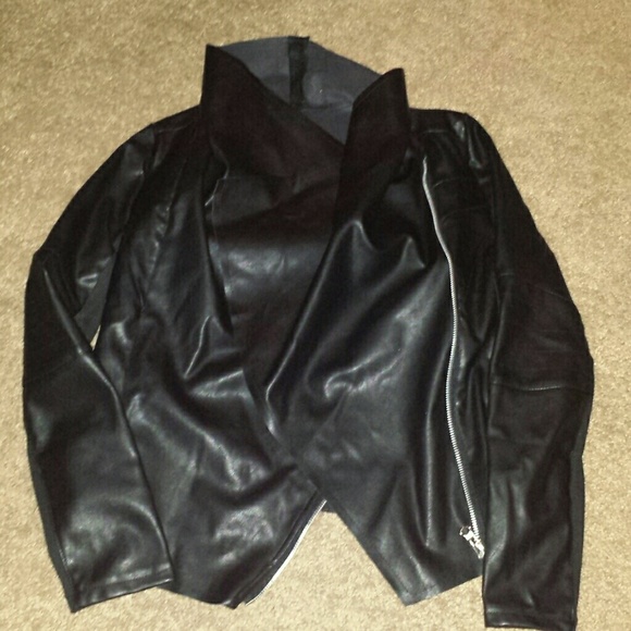 Black leather jacket