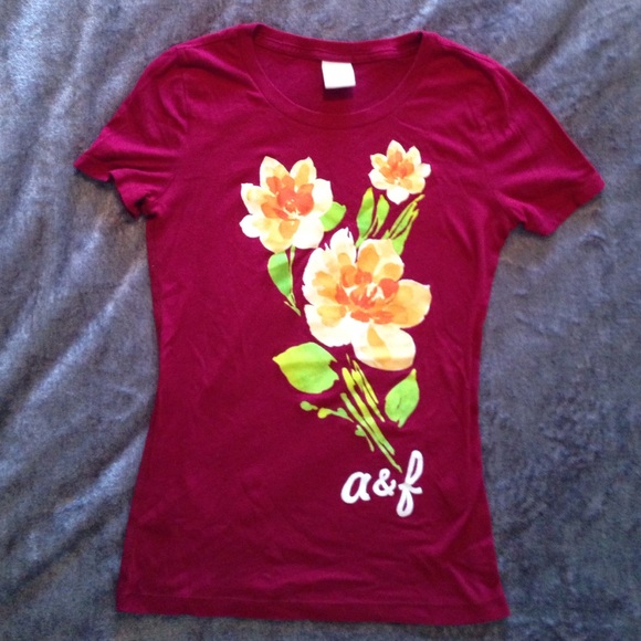 Abercrombie Kids Burgundy Graphic Tee