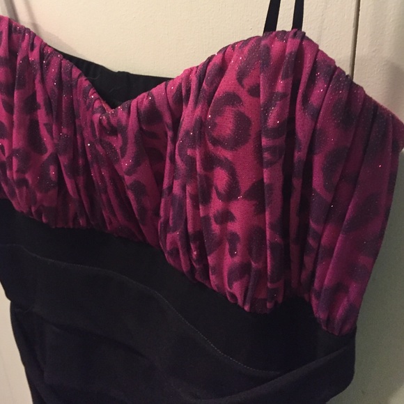 Black and purple cheetah dress - Picture 2 of 3