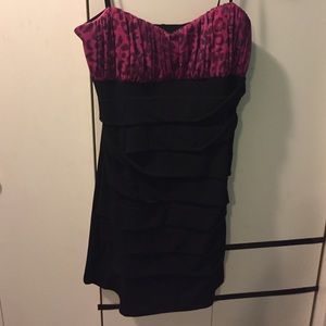 Black and purple cheetah dress