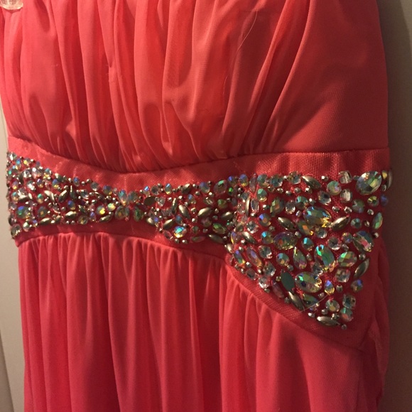 Coral high low dress - Picture 2 of 3