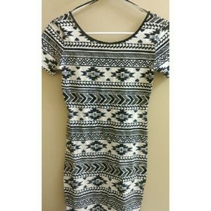 Black & White Tribal Print Dress