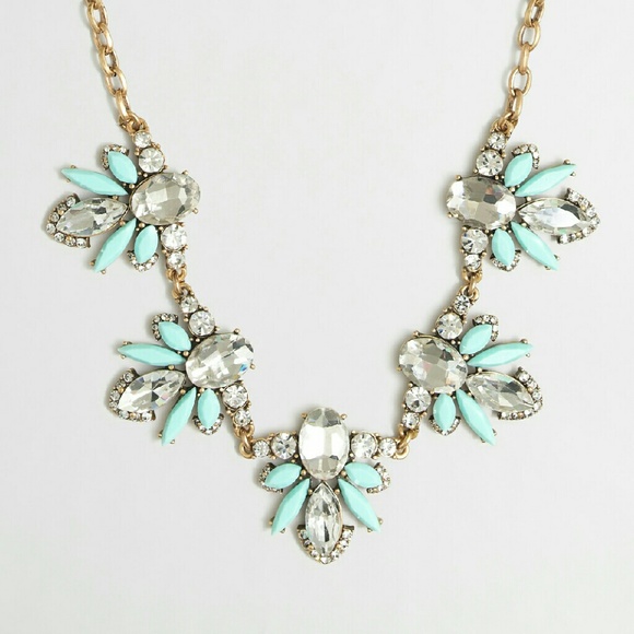J. Crew Jewelry - J. Crew Mint Crystal Necklace