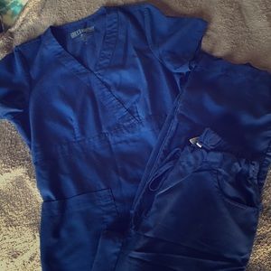 Greys anatomy navy blue scrub set