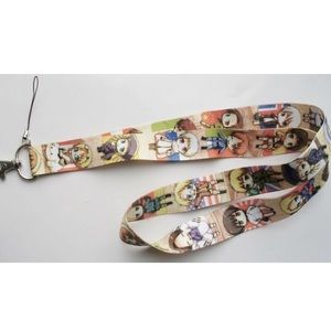 Hetalia Anime Lanyard with 2 rubber bracelets