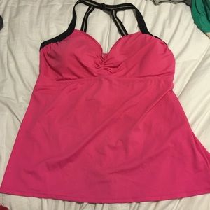 Pink swim top