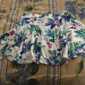 H&M floral skater skirt