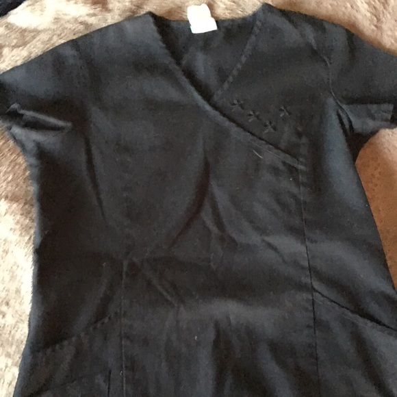 Very cute barely used black scrub top