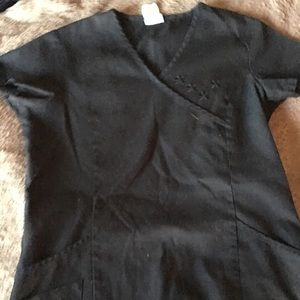 Very cute barely used black scrub top