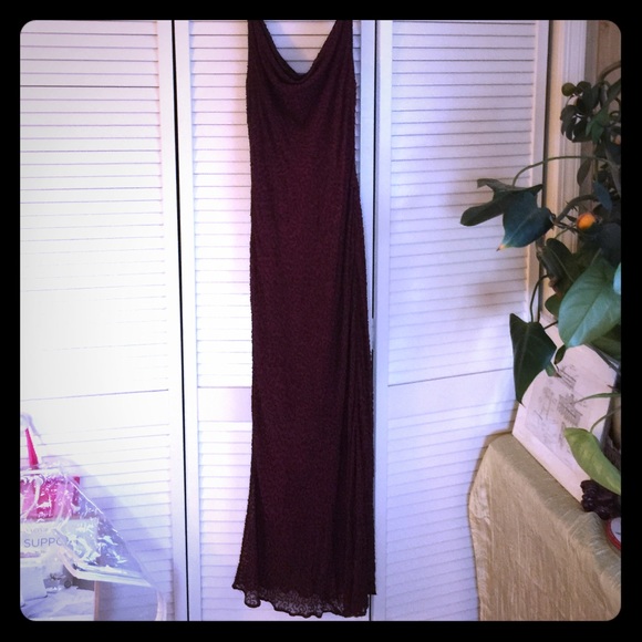 Beaded Merlot cocktail dress