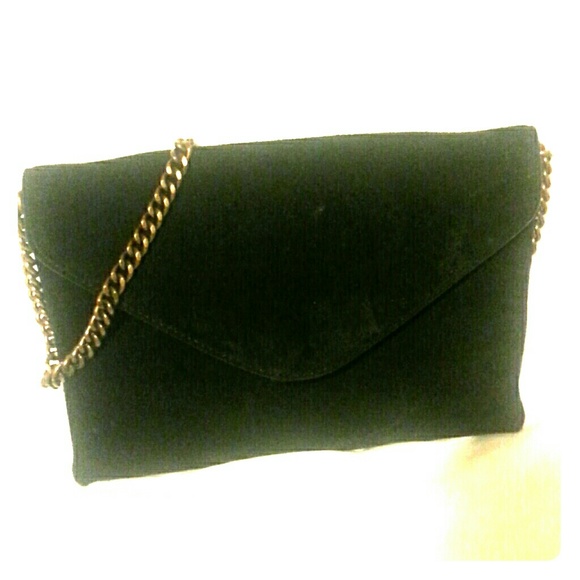 J. Crew black patent leather clutch