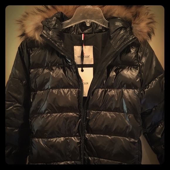 NWT: MONCLER Down Winter Jacket w Faux Fur Trim