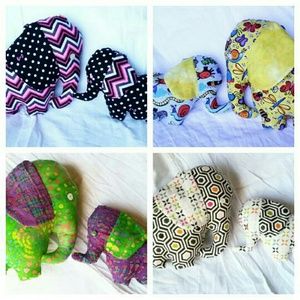 Costom mom & baby elephant plushies