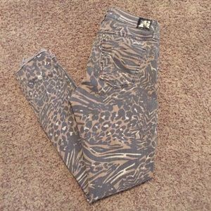 Guess Cheetah Ripped Jeans