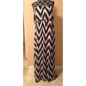 Long strapless dress