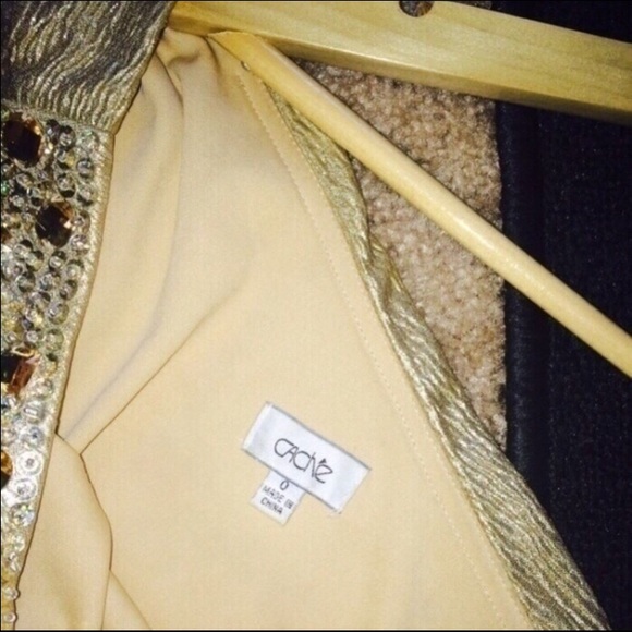 Gold One Shoulder Prom Dress Cache - Picture 4 of 4
