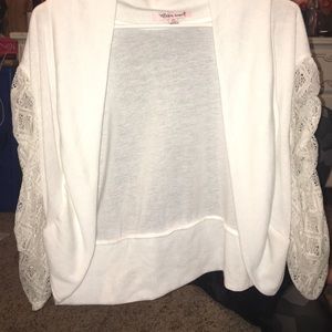 White cropped cardigan