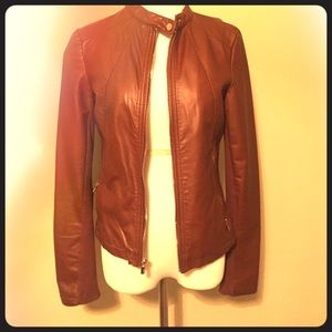 Express Brown Leather Jacket
